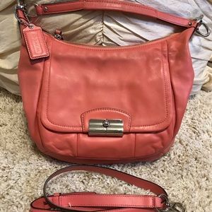 Coach Coral Colored Leather Hobo